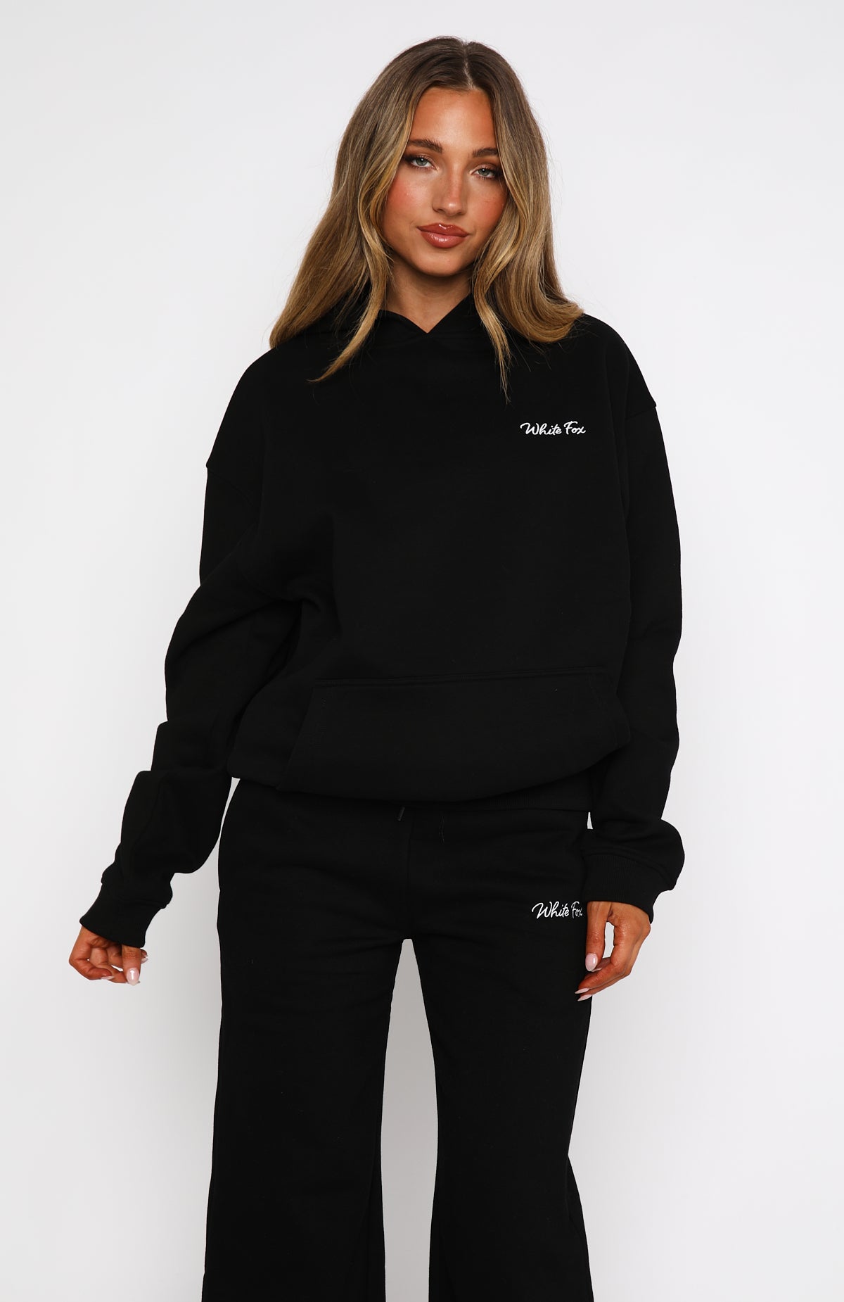 Match Your Words Oversized Hoodie Black | White Fox Boutique US