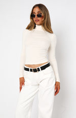 On Rotation Long Sleeve Top Cream