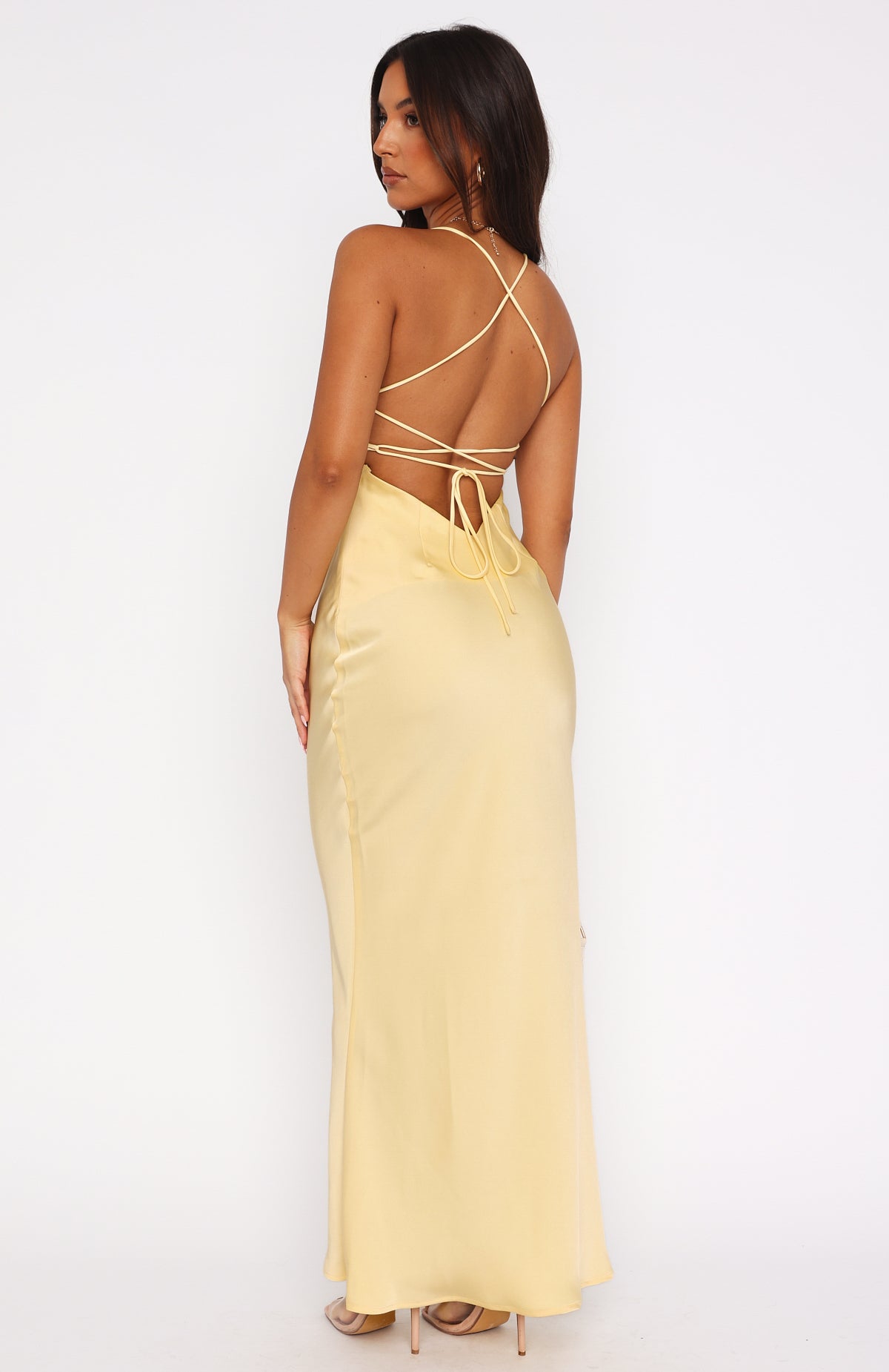 it's not the same maxi dress lemon White Fox Its Not The Same Maxi Dress Lemon