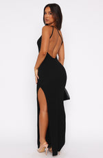 In Check Maxi Dress Black