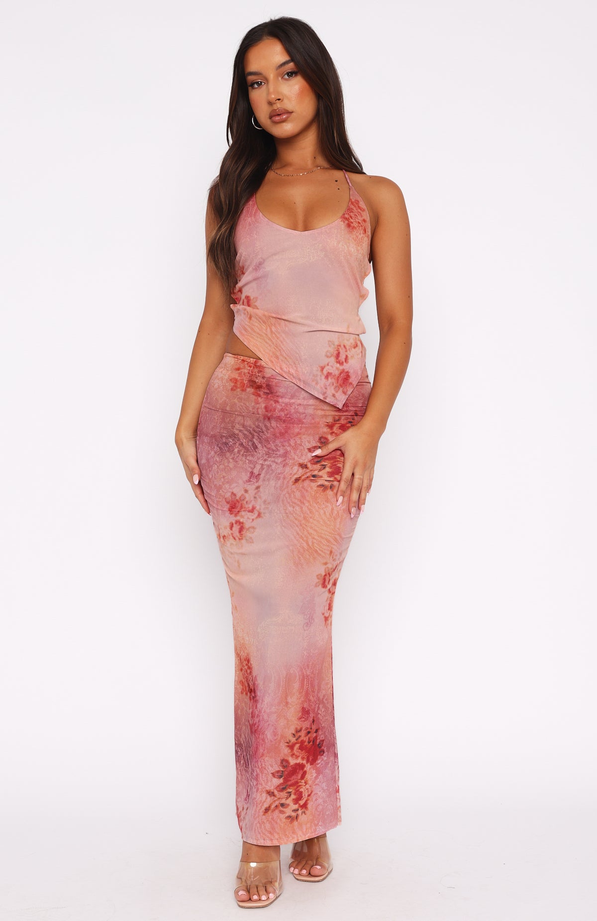 No Later Halter Top Peach Nectar | White Fox Boutique US