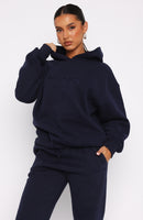 Stay Lifted Oversized Hoodie Navy