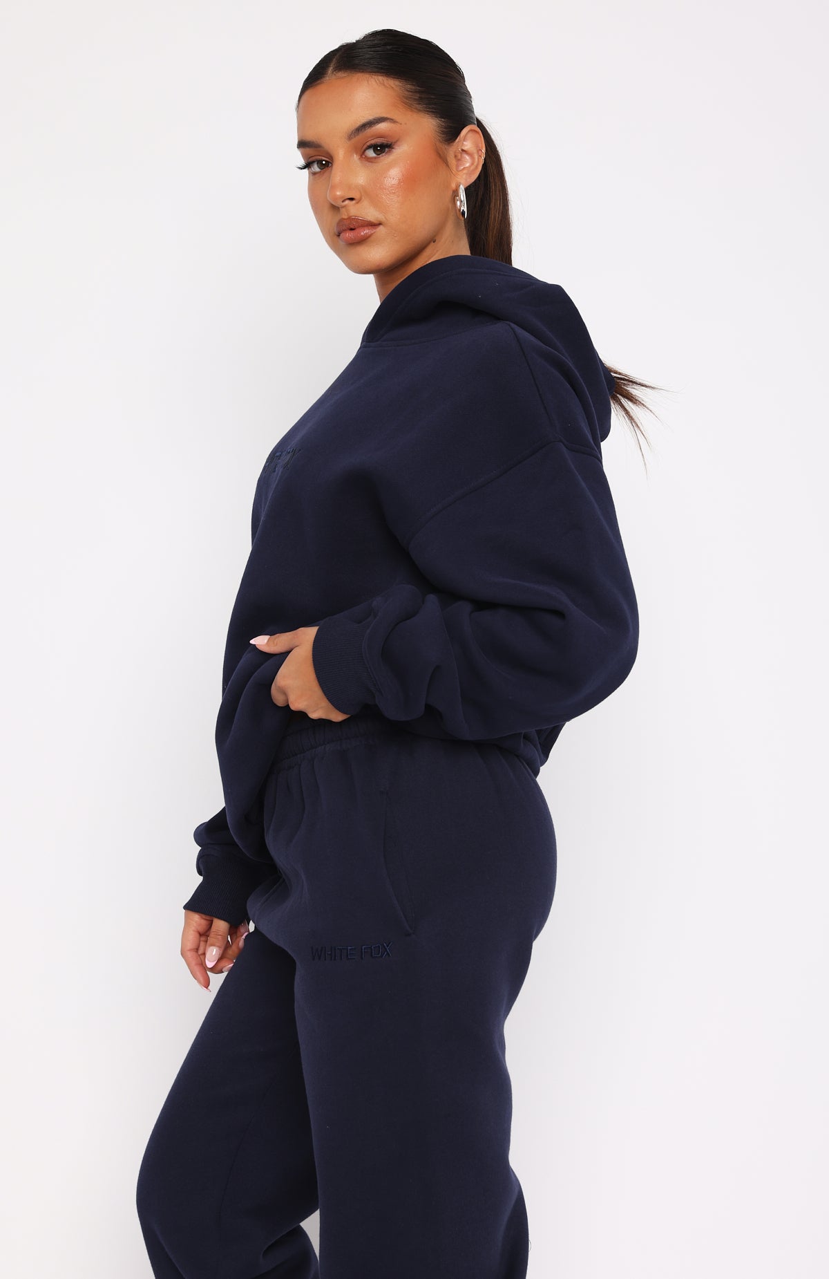 Stay Lifted Oversized Hoodie Navy | White Fox Boutique US