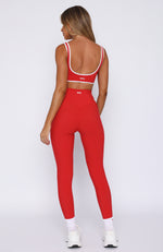 Go Getter High Waisted Leggings Red