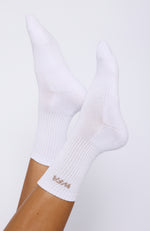 WFA Socks White/Taupe