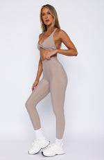 Go Getter High Waisted Leggings Taupe