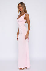 On My Own Again Maxi Dress Baby Pink