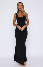 On My Own Again Maxi Dress Black