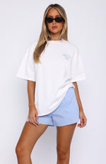 Show Me The World Oversized Tee White/Blue