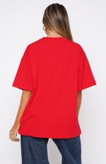 Your Lucky Day Oversized Tee Red