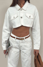Love You Again Denim Jacket Off White | White Fox Boutique US