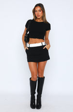 You Give Me A Feeling Mini Skirt Black