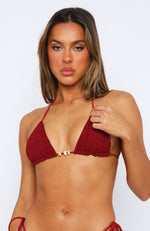 Kailua Bikini Top Burgundy