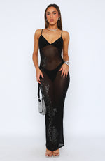 Diamonds Dancing Maxi Dress Black