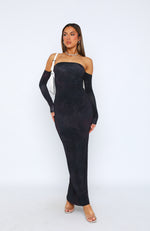 Good Enough Long Sleeve Maxi Dress Merlot Lace