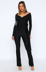 Searching For You Long Sleeve Jumpsuit Black
