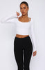 Can't Lose Long Sleeve Crop White