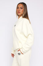 Keeping It Simple Oversized Hoodie Cream