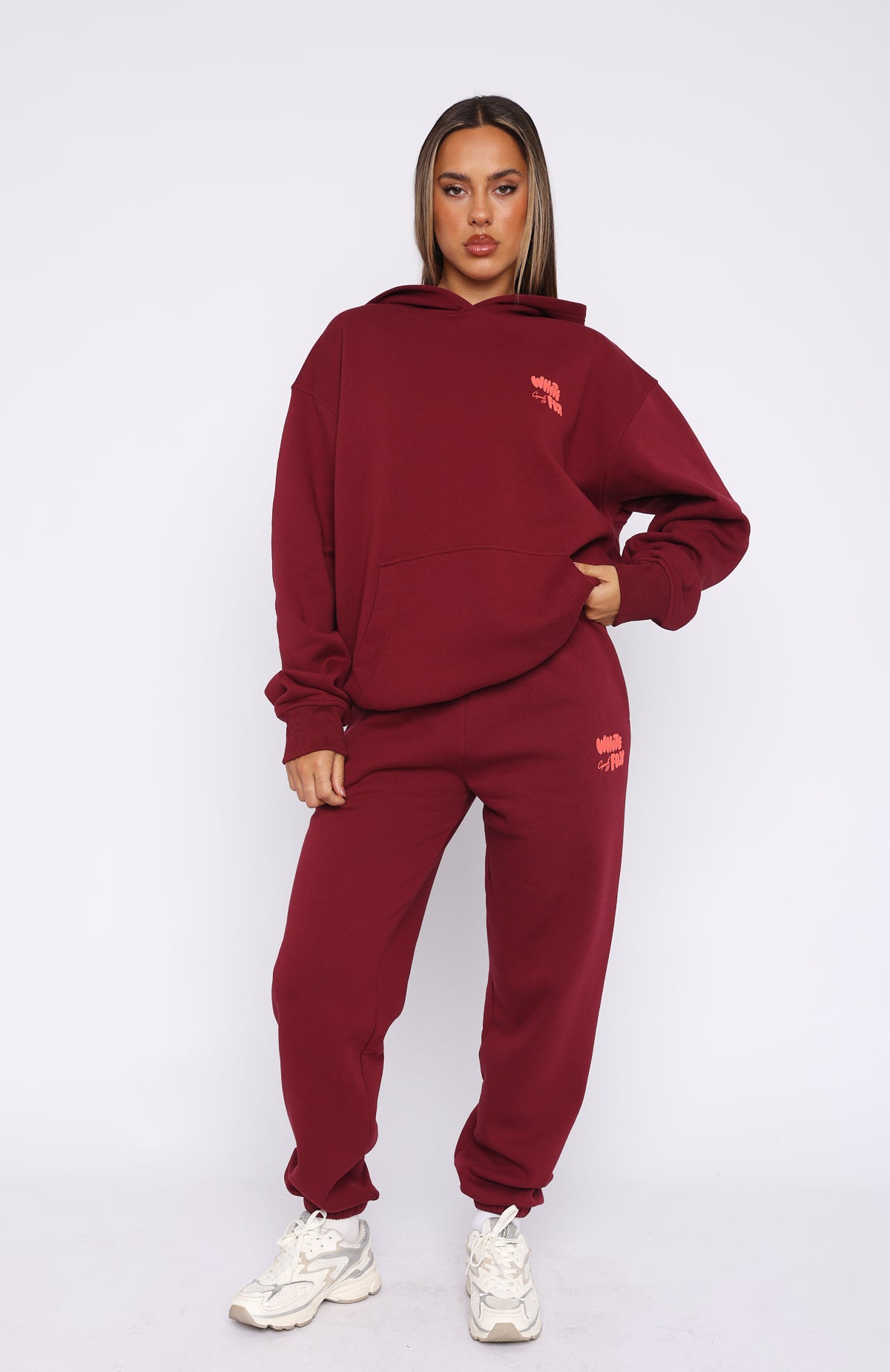 Capsule 9 Star Of The Moment Sweatpants Burgundy | White Fox Boutique US