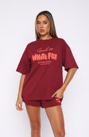 Capsule 9 Star Of The Moment Oversized Tee Burgundy