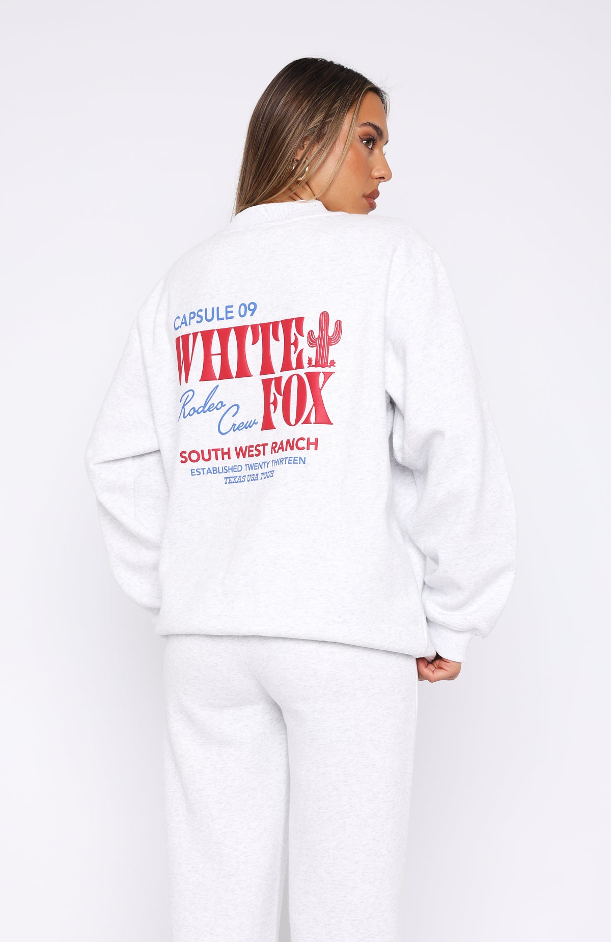 Capsule 9 Rodeo Crew Oversized Sweater Grey Marle | White
