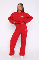 Capsule 9 Rodeo Crew Wide Leg Sweatpants Red