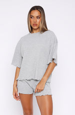 Tell You Everything Pyjama Top Grey Marle