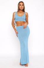 Looking Luxe Maxi Skirt Blue