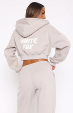 Offstage Cropped Zip Hoodie Moon