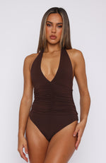 Making Magic Halter Bodysuit Espresso