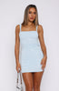 Pump The Volume Embellished Mini Dress Ice Blue