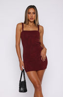 Pump The Volume Embellished Mini Dress Wine