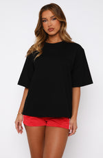 Let It Out Oversized Tee Black