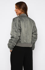 Walk On Out Bomber Jacket Olive