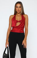 Softer Side Two Piece Halter Top Wine