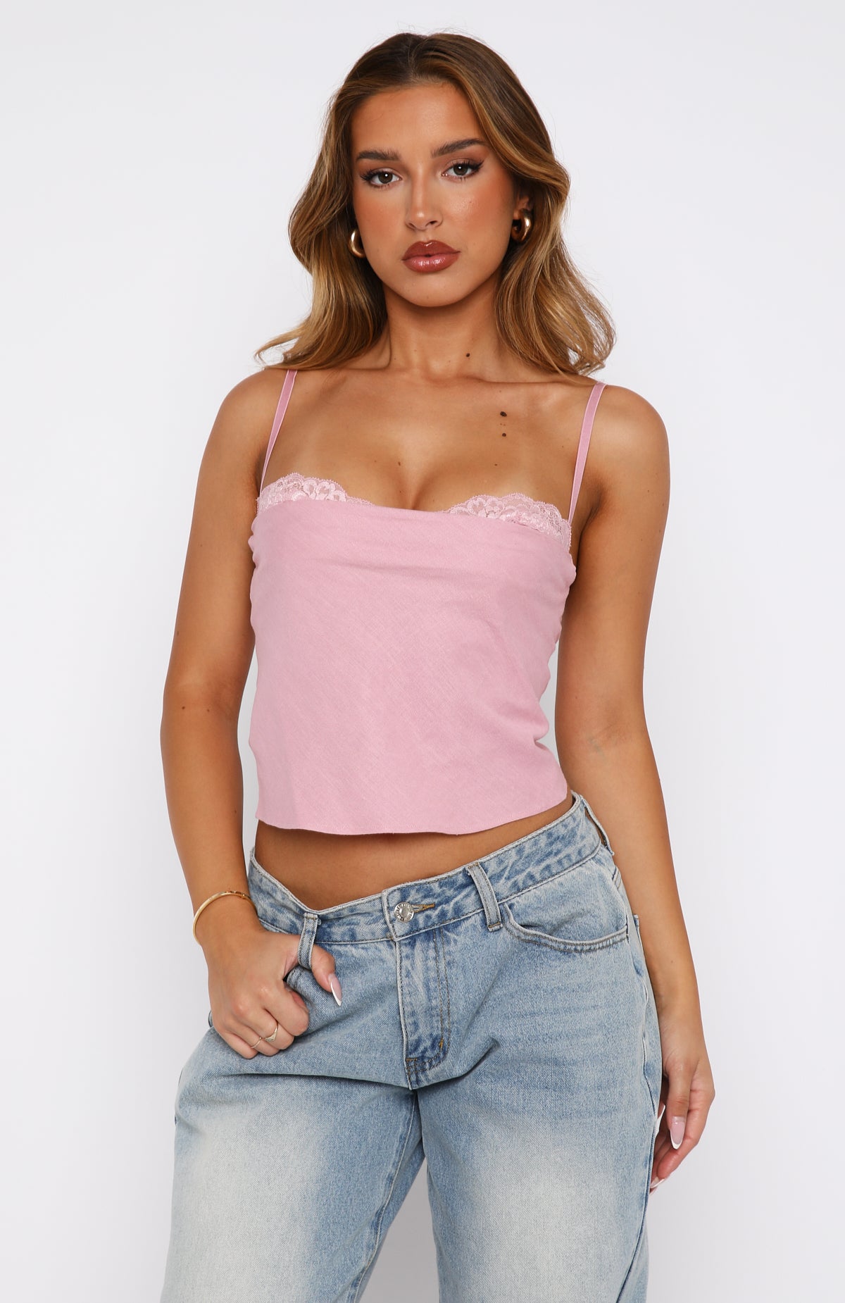 新品・未使用　ESMOK balloon tops pinkbeige Nux Anabel | Monica's - T794 | Monica's