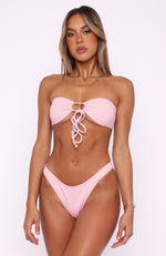 Sail Away Bandeau Bikini Top Baby Pink