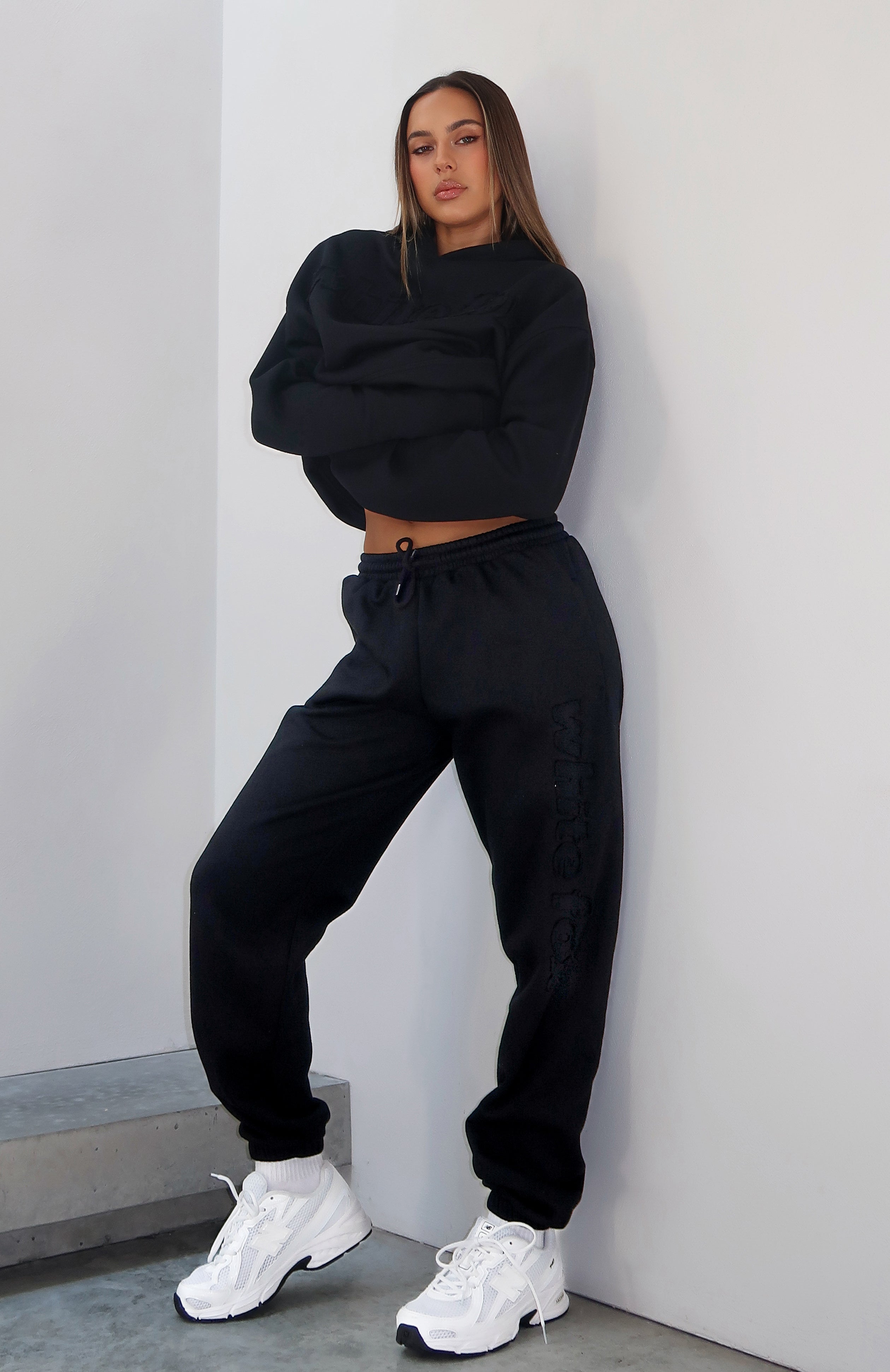From The Archives Lexi Oversized Hoodie Black | White Fox Boutique US