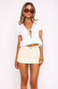 All Your Problems Denim Skort Cream