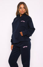 Out Of Line Oversized Hoodie Navy