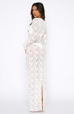Vintage Love Long Sleeve Lace Maxi Dress White