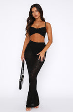 I Can Tell Maxi Skirt Black