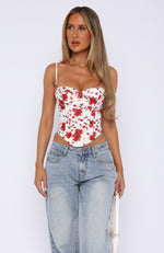 Sugar Rush Bustier Crimson Blossom