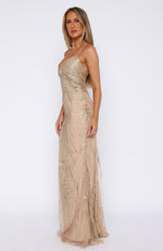 Reaching Out Maxi Dress Gold | White Fox Boutique US Reaching Out Maxi Dress Gold | White Fox Boutique US
