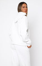 Decade Classics Varsity Oversized Hoodie Grey Marle