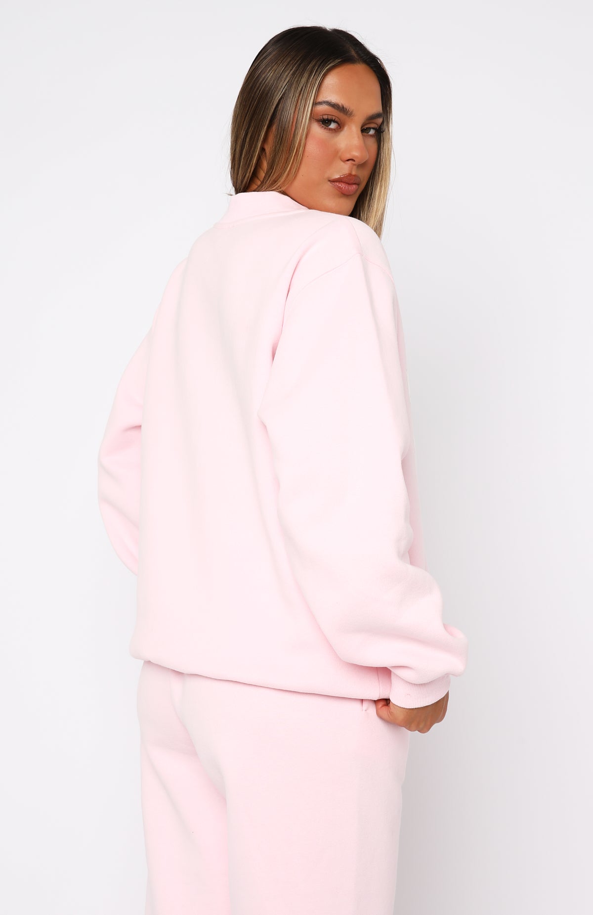 Decade Classics Varsity Oversized Sweater Posy | White Fox