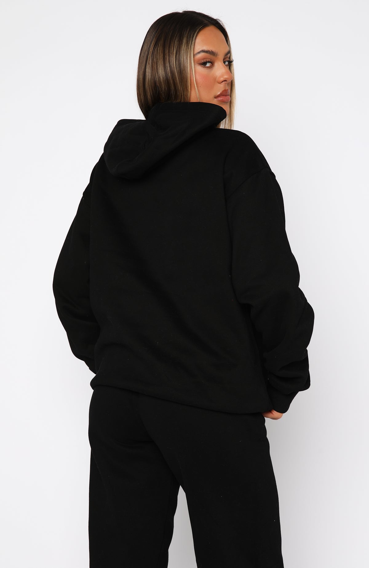 Decade Classics Varsity Oversized Hoodie Black | White Fox