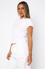 Decade Classics Varsity Relaxed Baby Tee White