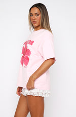 With Love & Romance Oversized Tee Baby Pink