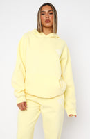 With Love Always Oversized Hoodie Lemon